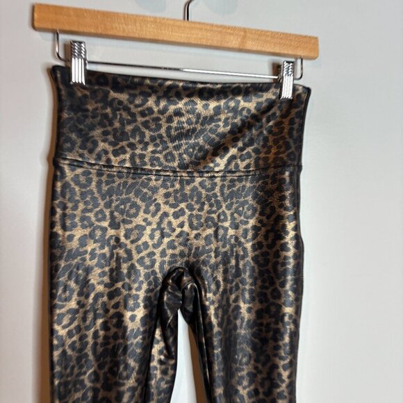 Spanx faux leather leopard print leggings - Picture 3 of 5